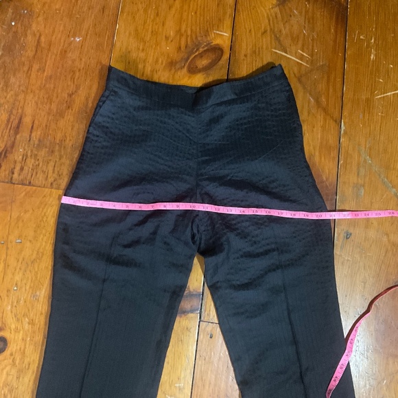 Akris Seersucker Pant Size 8 Black Pinstripe - Picture 13 of 13